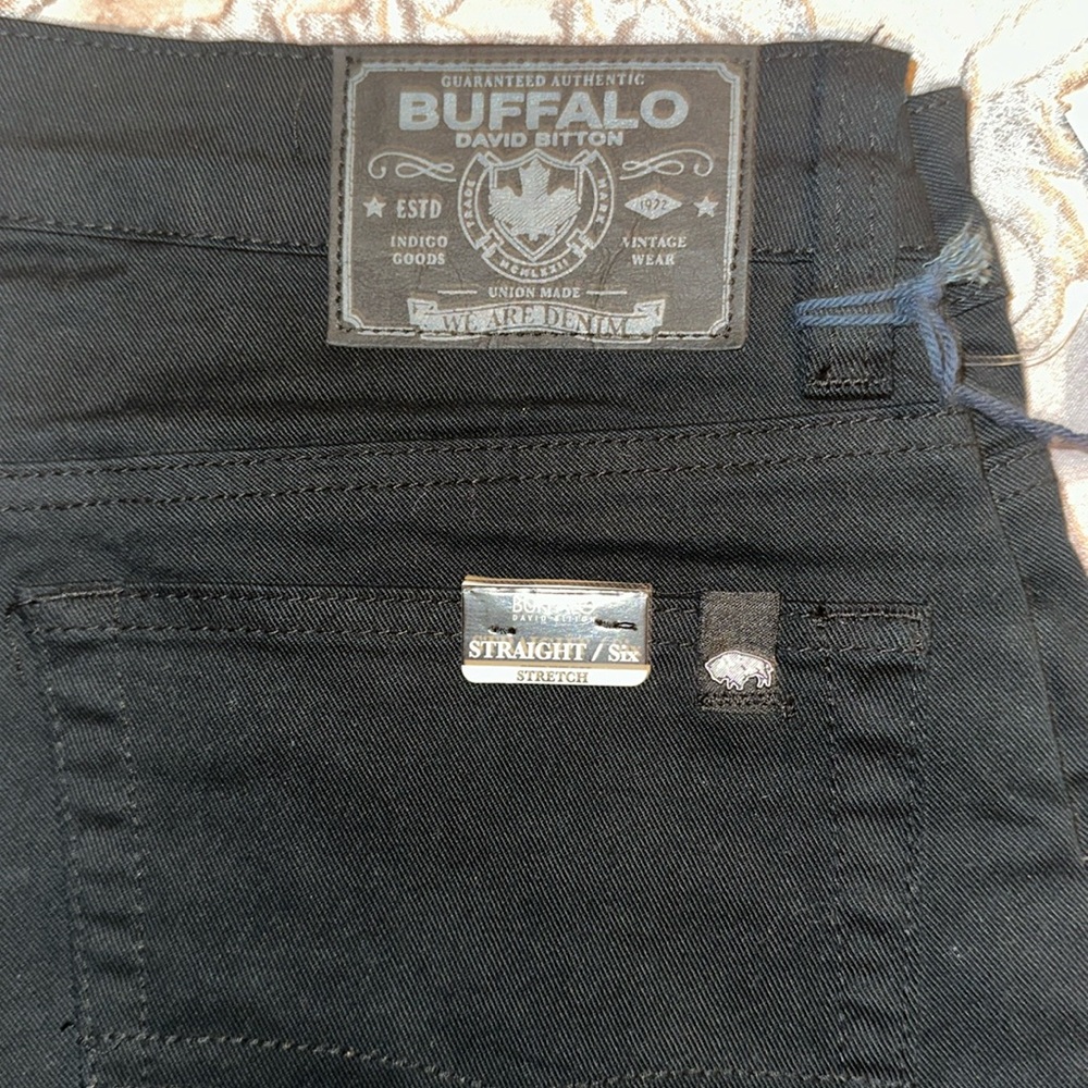 NWT black BUFFALO stretch jeans.